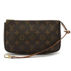 LOUIS VUITTON Brown Monogram Pouch